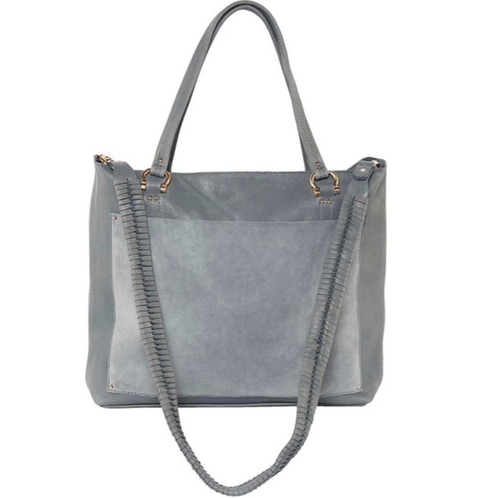 Sancia suede leather purse tote braided strap